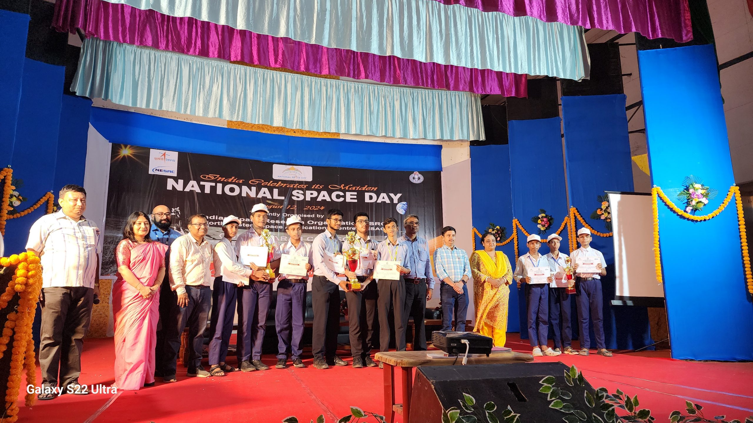 NESAC Celebrates National Space Day at Silchar, Assam in collaboration